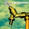 Honoson 2 Pieces 4 Way Sillcock Water Key 1/4", 9/32",