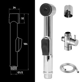 HAPPOW Bidet Handbrause Set, Handbrause für Waschbecken, Duschbrause mit Schlauch und Halterung und Umschaltventil Dusche, für Waschbecken, Toiletten und Balkon Waschbecken