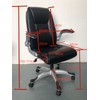 #7 Comfortable high back chairs with casters, black material, flip