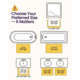 DEXI Bathroom Rugs 43x24, Washable Non Slip Bath Mat for Shower Floor, Absorbent Quick Dry Bathmat with Rubber Backing, Ultra Soft Plush Carpet for Tub, White