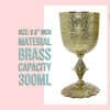 Morcomart Brilliant Brass Beverage Chalice Goblet 10oz Communion Cup Ritual