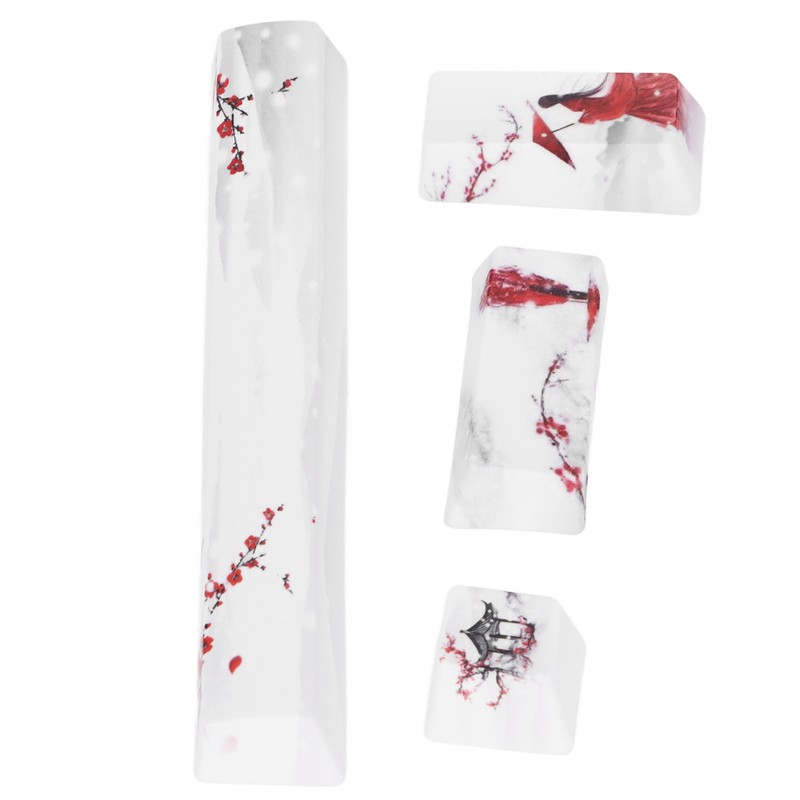 DIY Keycaps Kit Winter Snow Plum Pattern Universal Mechanical Keyboard