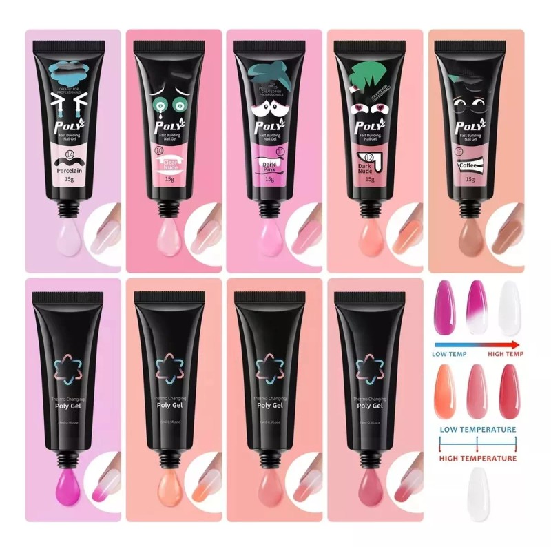 CJLXWCHHHH Kit Para Uñas Acrilicas Polygel Uñas Extensión Decoracion