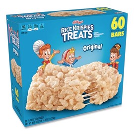 Kellogg's Rice Krispies Treats Crispy Marshmallow Squares Individually Wrapped Bars, 60 Count - 1 Box_AB