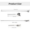 2 Piece Telescopic Fork Spoon Set, Extendable Fork, Long Telescopic