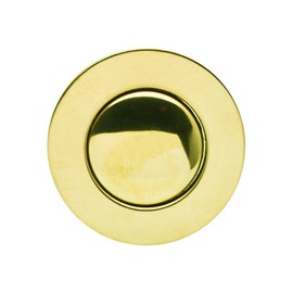 PF WaterWorks PF0739 Upgrade, SinkSTRAIN FlexPOPUP Diameter 1.5 inch Pop-Up Drain Flange and Stopper Cap Replacement (Threaded) -for EasyPOPUP, ClogFREE-Polished Brass