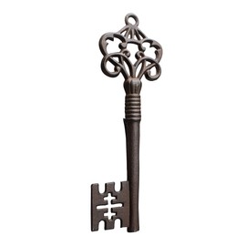 Wallcharmers Large Cast Iron Skeleton Key Wall Decor - Gold Vintage Style, Rustic Bronze