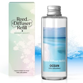 SCENTORINI Reed Diffuser Oil Refill, Ocean Diffuser Oil 6.76 Fl Oz, Natural Scented Essential Oil Refill Long Lasting Home Fragrance for Room Spa Aromatherapy Bathroom Home Decor