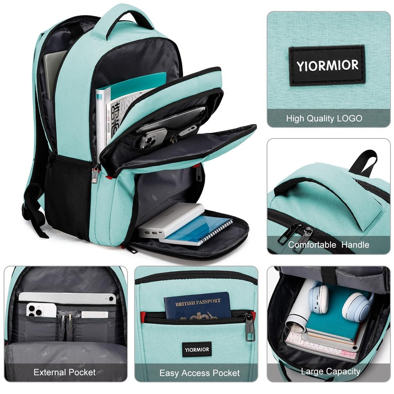 YIORMIOR Backpack Men's School Backpack Boys Teenager Backpack Work Waterproof