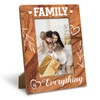 Yxadu Family Gifts, Rustic Wooden Picture Frame - Family is