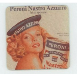 Peroni Nastro Azzurro Beer COASTER - Italian Cerveza - Sexy Blonde