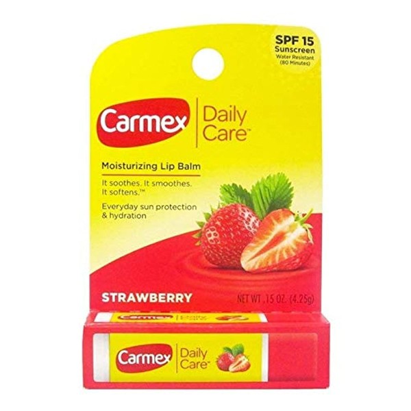 Carmex Click-Stick Moisturizing Lip Balm SPF 15 Strawberry 0.15 oz