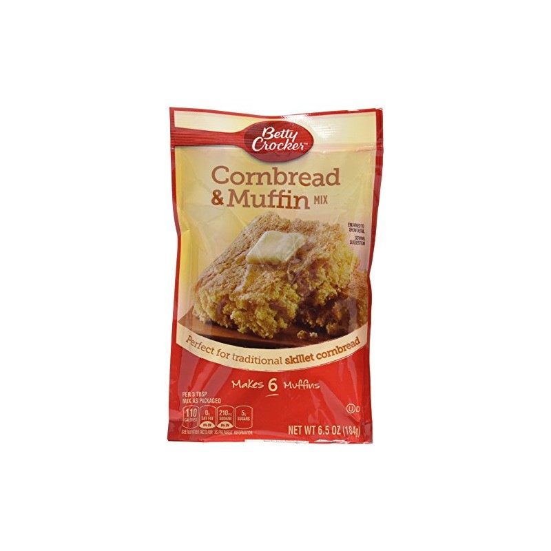 Betty Crocker, Muffin Mix, Authenic Cornbread & Muffin Mix, 6.5-Ounce