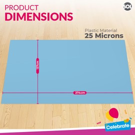 4pk Long Blue Table Cloth Party | 274 x 137cm | Plastic Table Cover Party Table Cloth Disposable Tablecloths for Parties | Plastic Tablecloth | Blue Disposable Tablecloth | Blue Plastic Table Cloth