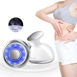Kiboer Facial Beauty Device, Total Care, Face, Body, Thighs, Ultrasonic, RF EMS Vibration, Equipped with LED, Multi-Function, 6 Modes, 3 Levels of Intensity, Skin Care, Full Body Beauty, IPX6