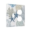 Teal Blue Ocean Nautical Beach Coral Coastal Starfish Light Switch