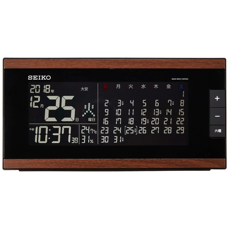 Seiko Clock DL212B Seiko Alarm Clock, Radio Wave, AC Type,