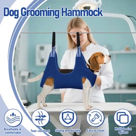 Dog Grooming Hammock, Dog Hanging Harness for Nail Clipping, Cat Nail Trimming Hammock, Pet Nail Trimming Harness with Nail Clipper File Comb for Pet Nail Cutting Claw Care