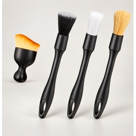 4-Piece Car Detailing Brush Set for Interior Cleaning – Multi-Brush Design for Air Vents, Crevices & Hard-to-Reach Areas