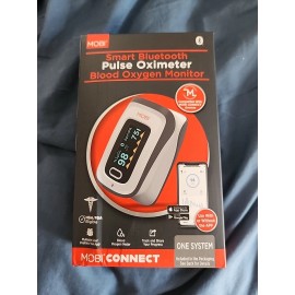 MOBI CONNECT Smart OLED Bluetooth Pulse Oximeter Blood Oxygen Monitor White NEW