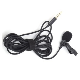 Lavalier Microphone Lapel Mic Mini Portable NoiseReducing Broadcasting for Smartphone Tablet Family Videos Black Metal