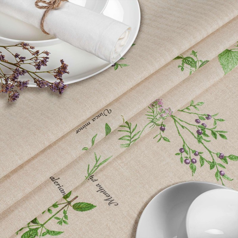 Tablecloth Made of Fabric, Textile, Washable, Table Linen, Cotton Polyester,