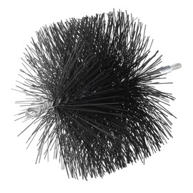 PATIKIL 7" Wire Chimney Cleaning Brush, Polypropylene Round Chimney Sweep Brush with M6 Fitting for Fireplace Burning Stove Tent Dryer Pipes, Silver