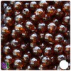 BeadTin Root Beer Transparent 10mm Round Craft Beads (150pcs)