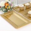 Efavormart 4 Pack | 14" Gold Lace Print Rectangular Plastic