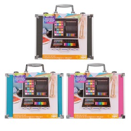 Darice Studio Kids Art Set in Metal Assorted Case Colors, 71 Pieces, 70 Pc May Vary, Multi, Count