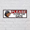 SHAWPRINT Rottweiler PLEASE CLOSE THE GATE METAL GATE SIGN 266mm
