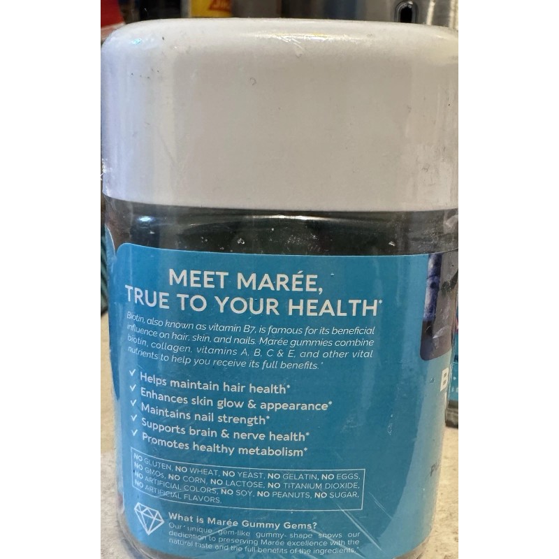 Vitamins Marée Biotin & Collagen Vitamins A·B·C·E. 60,000 MCG Per