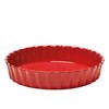 Emile Henry Deep Flan/Pie Dish Ceramic, Burgundy