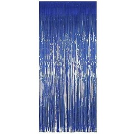 Mr Gadget Solution® NEW TINSEL SHIMMER FOIL DOOR CURTAIN GARLANDS BIRTHDAY PARTY DISCO DECORATIONS-BLUE