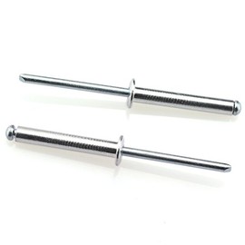 HJ Garden 120pcs 3/16 x 1-3/16 Inch (4.8x30mm) Aluminum Blind Rivet Self-Plugging Open End Decorating Fastener Nails Pop Rivets Core Pulling Rivets Grip Pange 3/4-1 Inch (19-25mm)