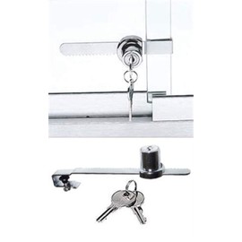 SSWBasics Ratchet Lock with Keys for Display Cases - Two Piece Lock with Key