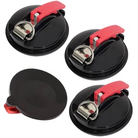 Funmo 4 x Suction Cup Hooks, Suction Cup with 8 S-Hooks, Strong Suction Hooks Suction Cup Set for Camping, Suction Cups, Multifunctional for Camping, Motorhome, Luggage, Tarpaulins, Car Tensioners