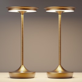 Tpczqj Cordless Table Lamp Rechargeable - LED Battery Operated Touch Lamps,Portable 3 Color Dimming Waterproof Light for Patio/Restaurant/Dining/Outdoor (Titanium2)