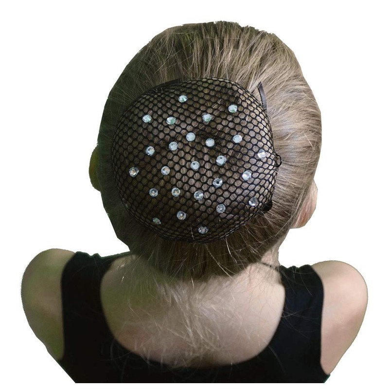 Bun Hair Net (Crystal) (White) | Gymnastics | Rhythmic Gymnastics