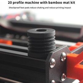 3D Printer Accessories Anti-Vibration Feet Pad,T-Slot 2020 Extrusion Landing Mat,for Bambu lab X1/P1P/P1S and for Creality Ender 3 Series, CR-5/6/10, Vyper/Kobra Series Aluminum Profile (Orange)