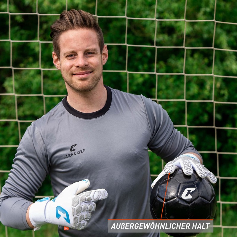 CATCH & KEEP Fly White Soul Men's Goalkeeper Gloves Size