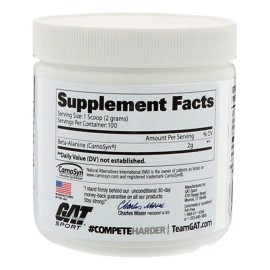 Pre Entreno Beta Alanina 200 Gramos (100 Servicios) Sabor Sin Sabor