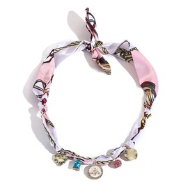 Titayen Vintage Silk Satin Necklace for Women Bandana Necklace Choker Necklace Fashion Adjustable Jewelry(style3)