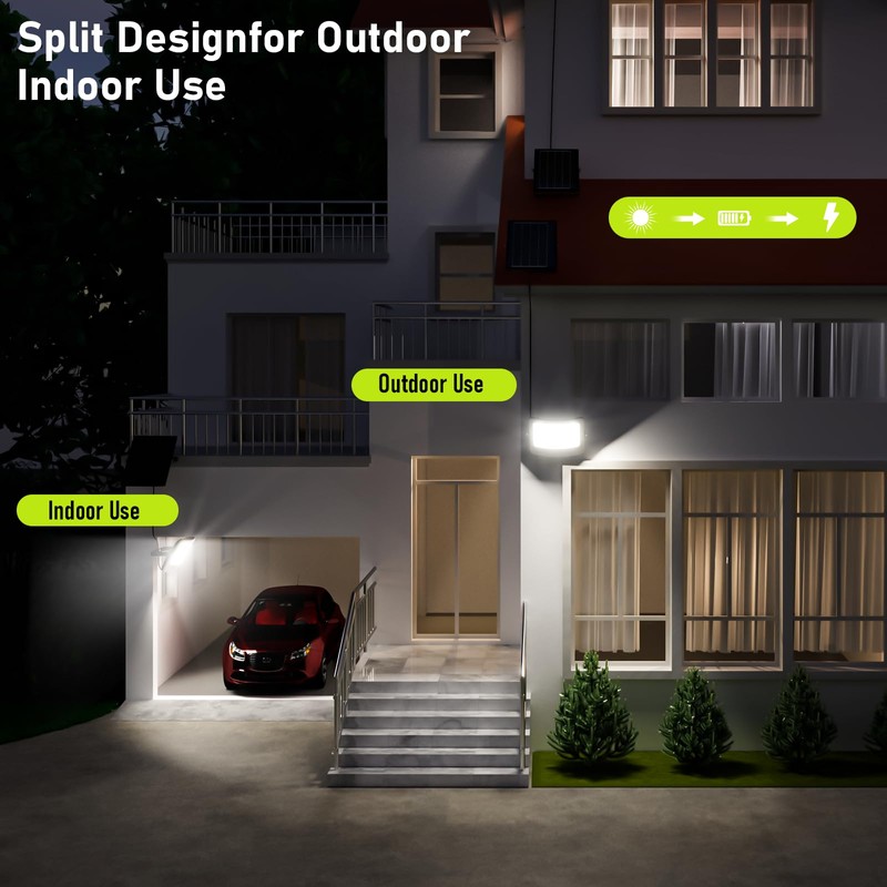 Solar Flood Lights Outdoor, 30000mAh Solar Powered Outside Light Dusk