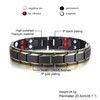 Rockyu Titanium Material, Men's Magnetic Bracelet, IP Gold Plating, Black