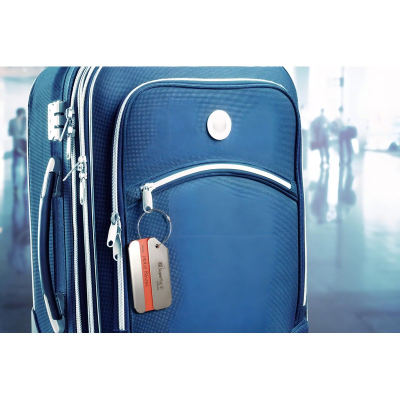 Dynotag Web Enabled Brushed Stainless Steel Smart Luggage ID Tag+