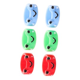 Baluue 6pcs Cute Frog Rings Lightweight Resin Finger Jewelry for Teens Fun Animal Punk Style Non Party Accessories