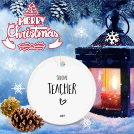 Special Teacher, Thank You Teacher Gift, End of Year Gift from Student, 2024 Christmas Ornament Teacher Appreciation Gift