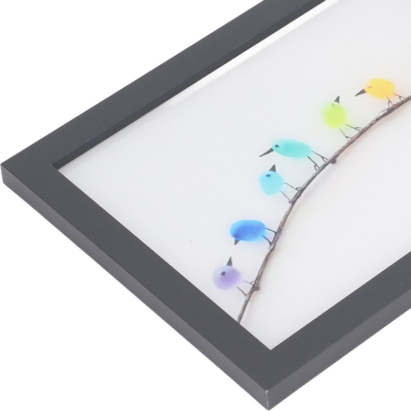 Sea Glass Rainbow Birds Wall Decor Seaglass Colourful Bird Art