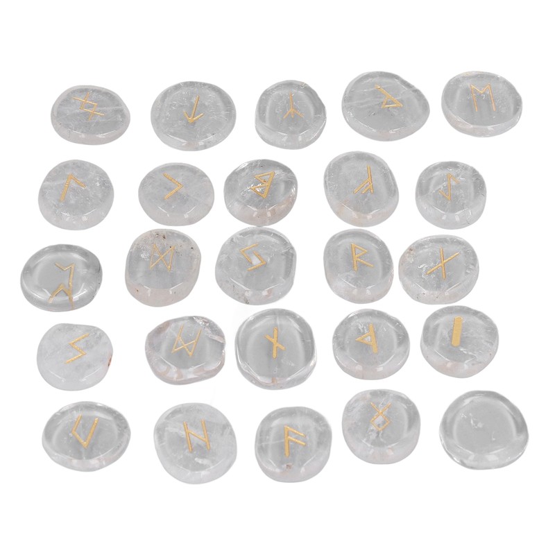 Rune Stones Fine Workmanship Stylish Appearance Small Volume White Crystal